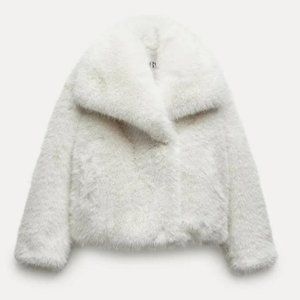 ZARA SHORT FAUX FUR JACKET ZW COLLECTION
